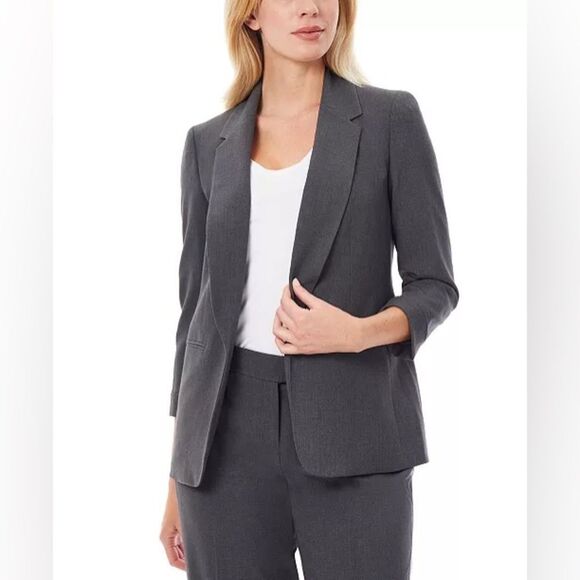 Jones New York Jackets & Blazers - JONES NEW YORK WOMENS Blazer jacket Gray size XS